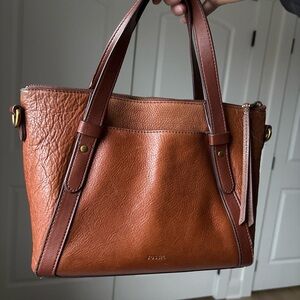 Fossil Brown Leather Satchel